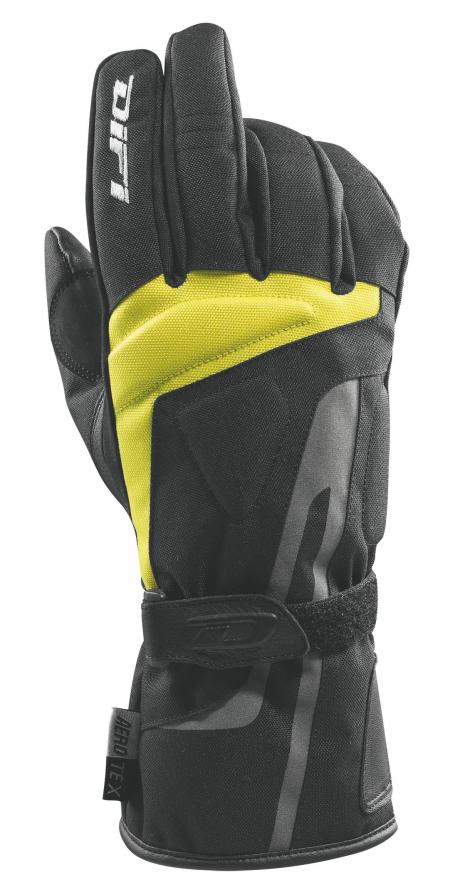  GANTS MOTOS Brick AX noir jaune, Difi 