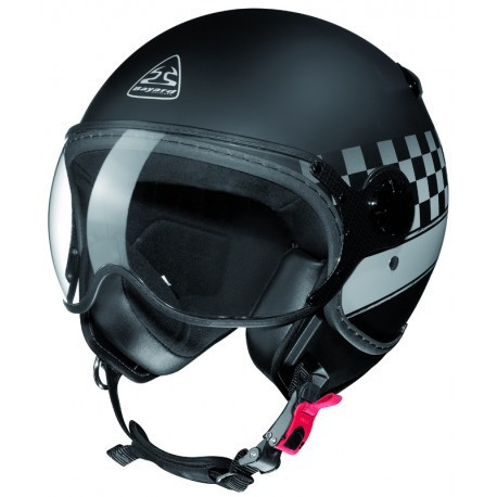  Casque moto Jet BAYARD XP-22 Vintage argent mat/noir