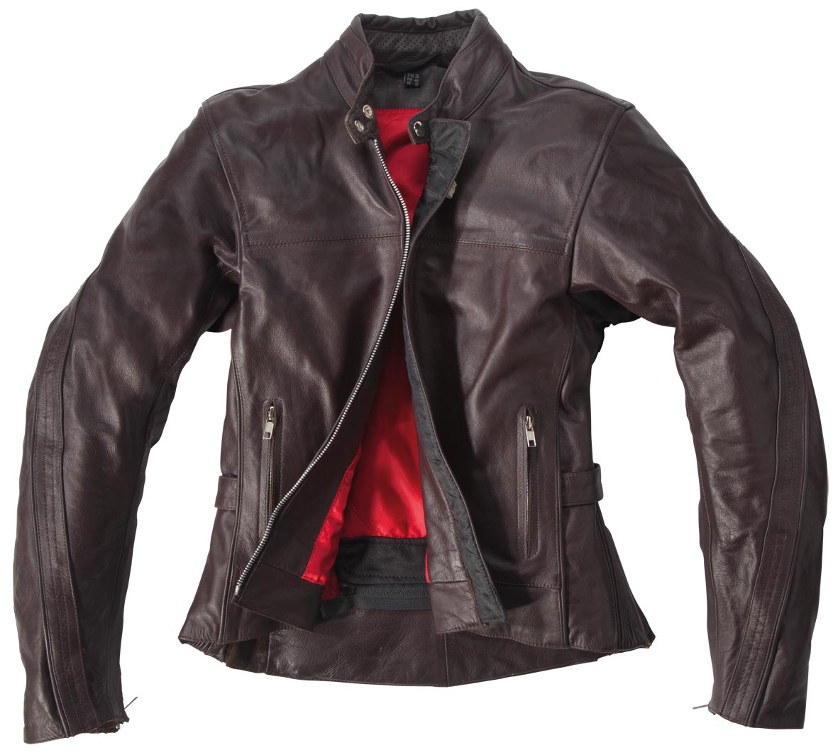 Veste moto femme en cuir marron CYBELE, Difi