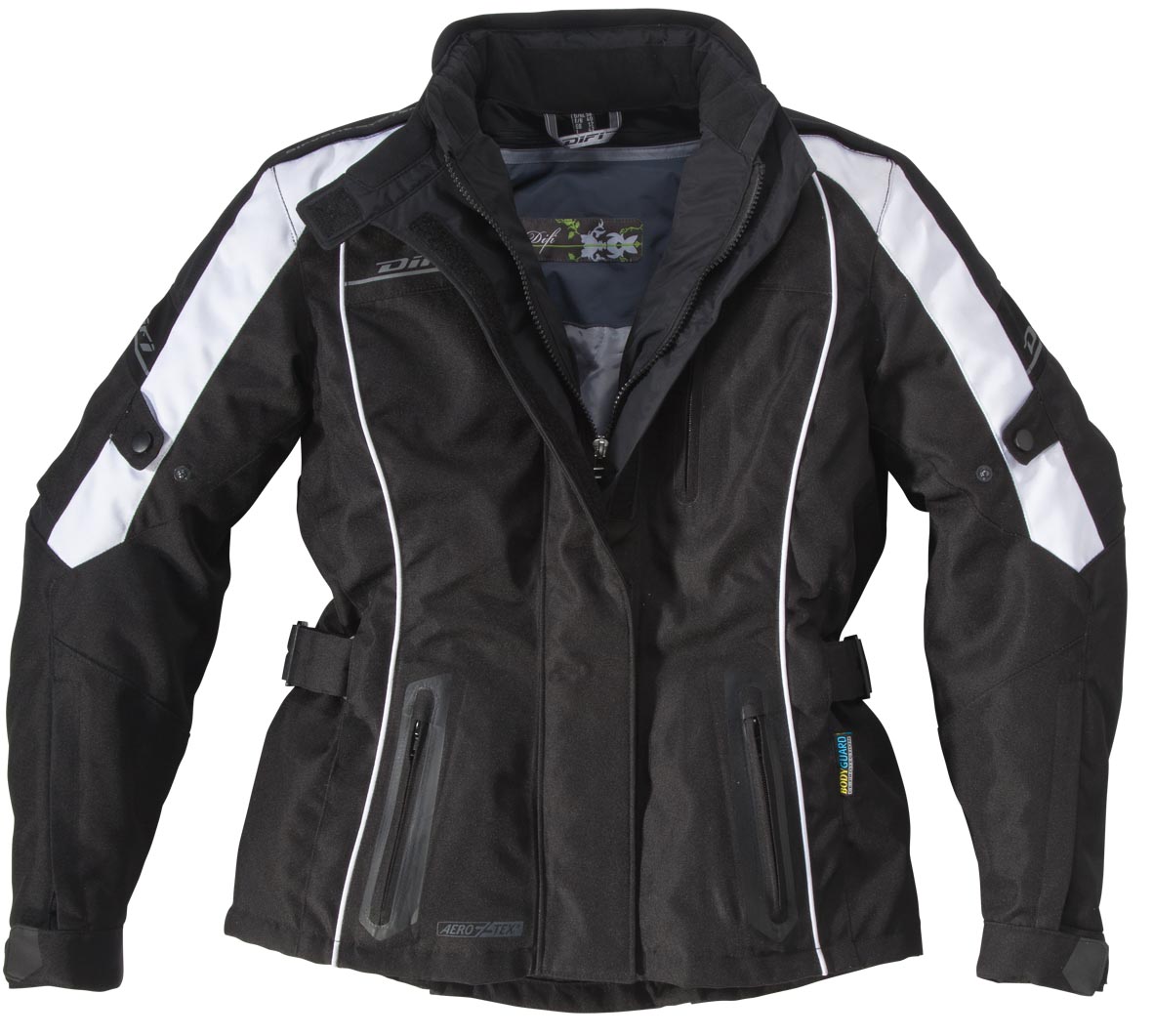 Veste Moto Femme Xenia Aerotex Noir et Blanc DIFI