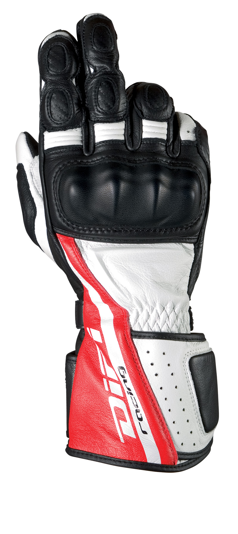 GANTS MOTOS Macao Noir Blanc Rouge, marque Difi