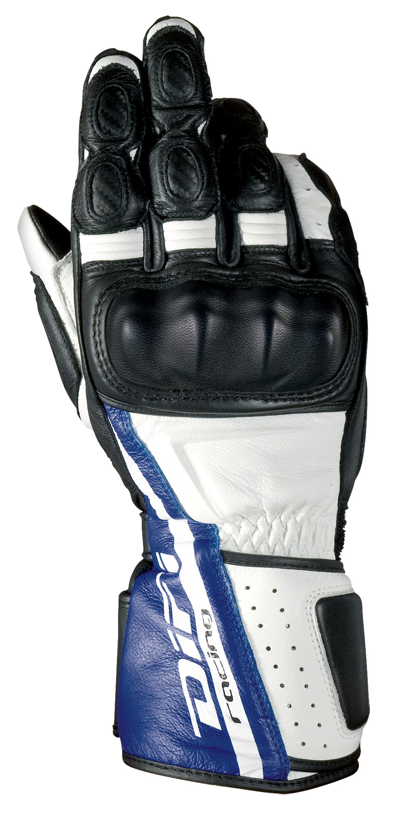 GANTS MOTOS Macao Noir Blanc Bleu, marque Difi