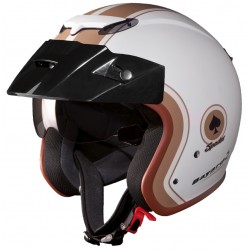 Casque Jet BAYARD XP-15 S Spades blanc/beige