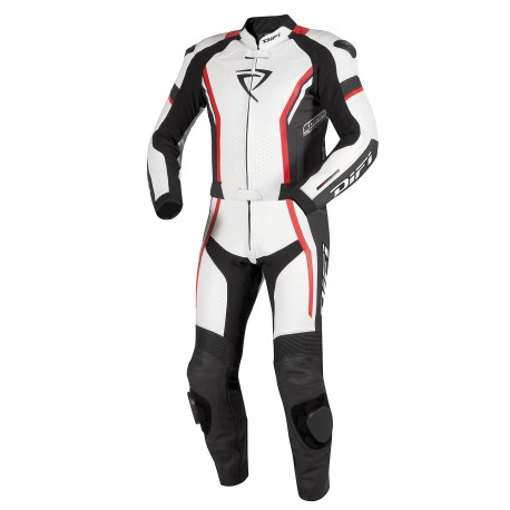 Combinaison deux pièces SILVERSTONE - Difi -blanc rouge&noir motobigstore