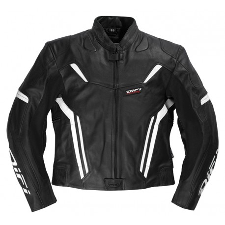 Veste moto femme cuir MONACO Noir&Blanc, DIFI