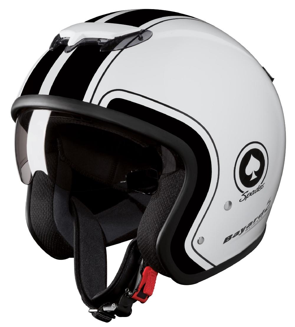 Casque Jet BAYARD XP-15 S Spades noir/blanc